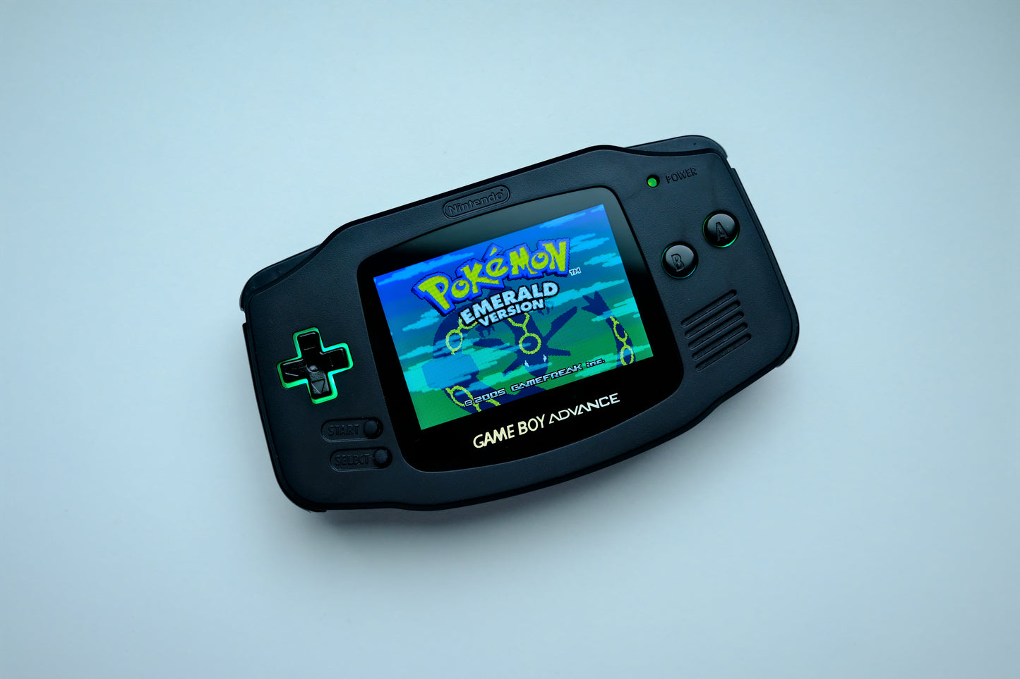 Black GBA with IPS V5 Screen and RGB Buttons