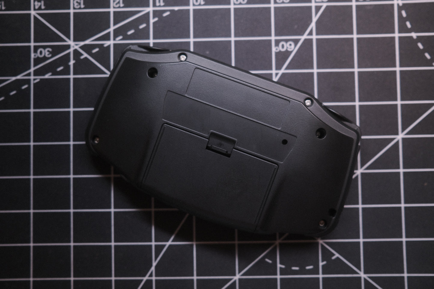 Black GBA Recapped, IPS V5 Screen, Red Boxy Pixel Metal Buttons