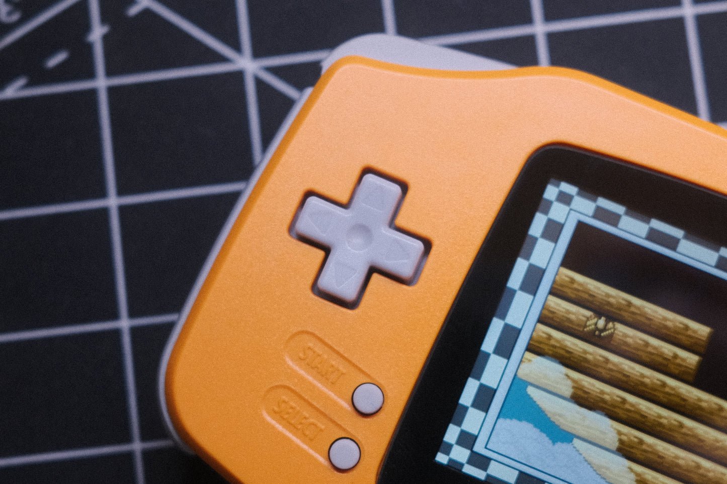OEM Original Orange GBA Recapped, IPS V5 Screen