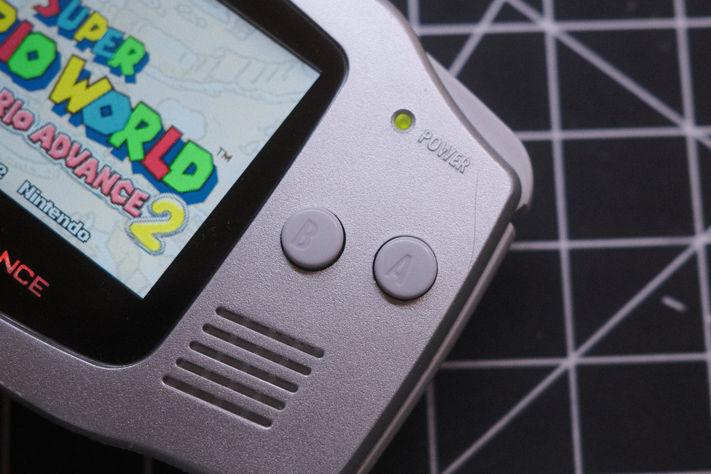 OEM Original Silver GBA Recapped, IPS V5 Screen