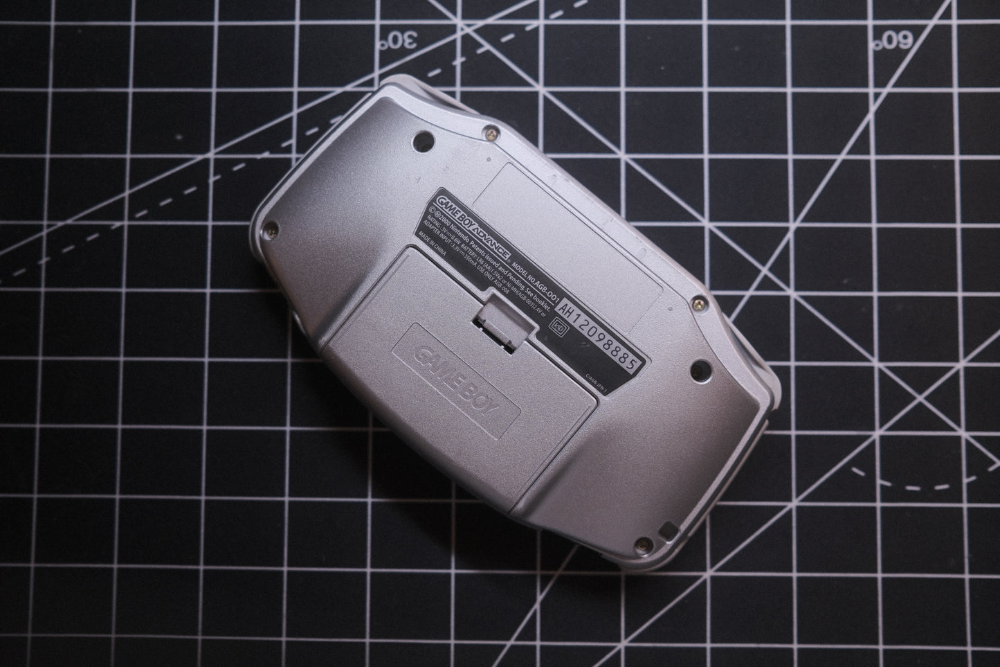 OEM Original Silver GBA Recapped, IPS V5 Screen