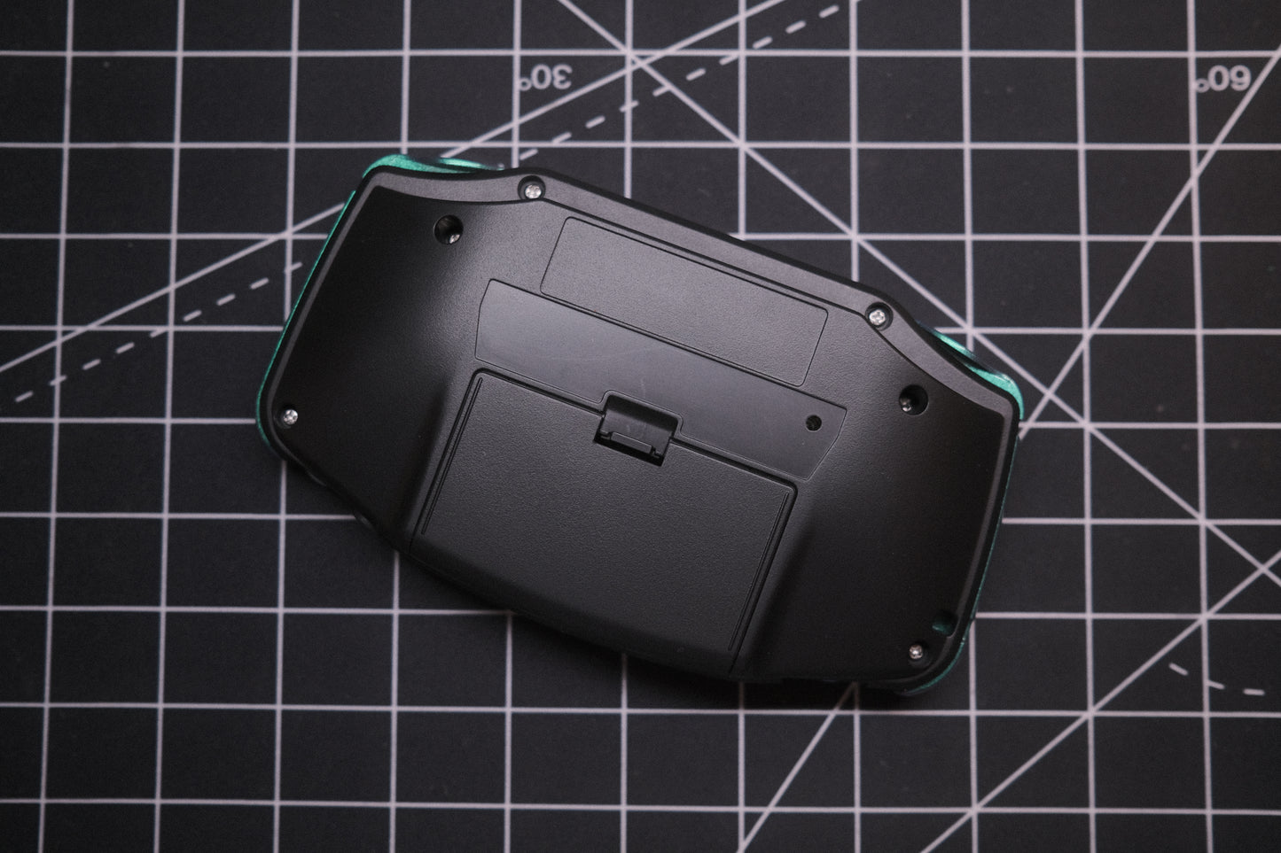 Black GBA Recapped, IPS V5 Screen, Green Chameleon Buttons