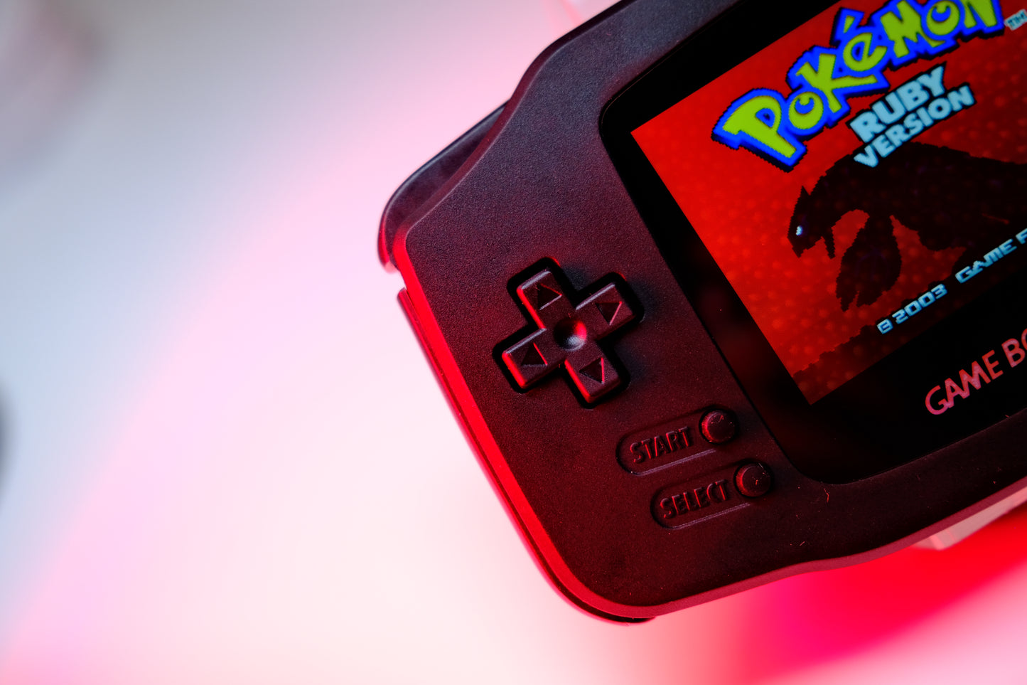 Black GBA with IPS V5 Screen and Black Buttons