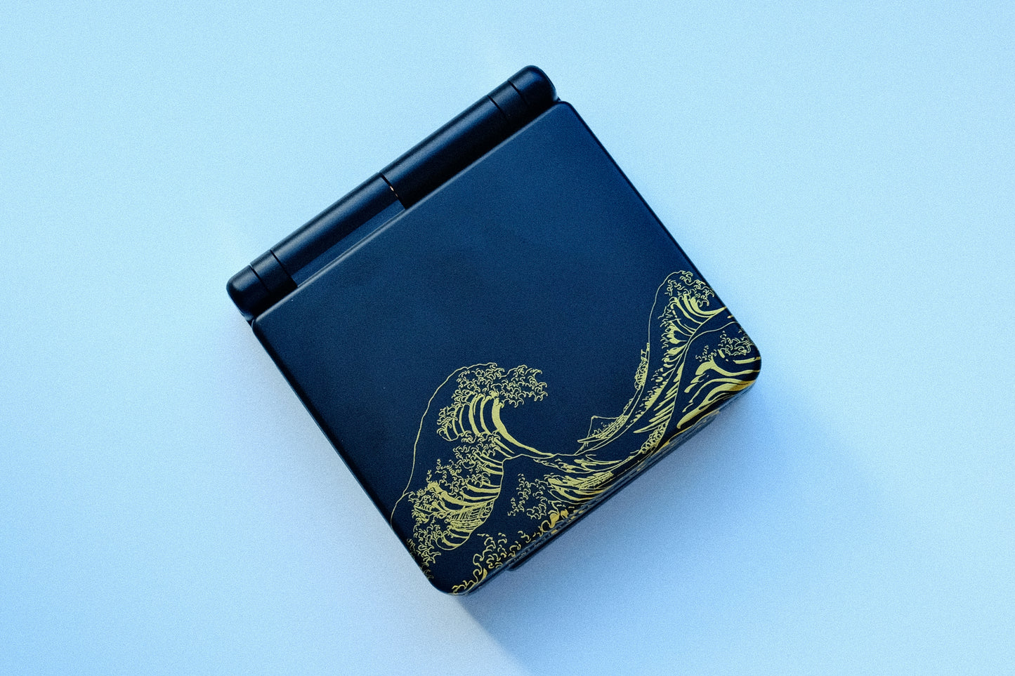 Black Great Waves GBA SP with IPS V5 Screen