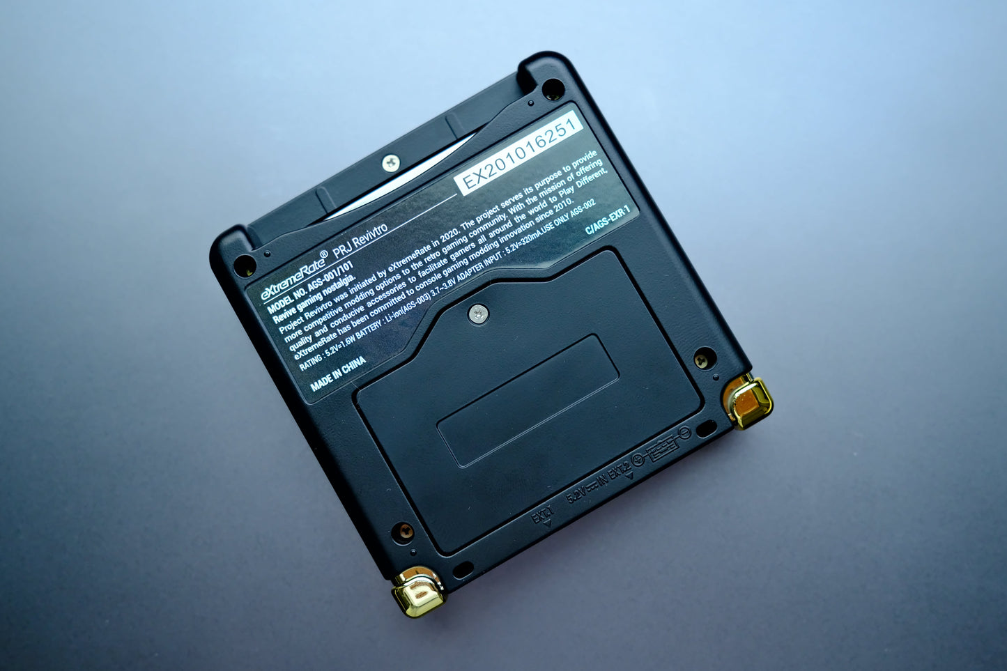 Black Great Waves GBA SP with IPS V5 Screen