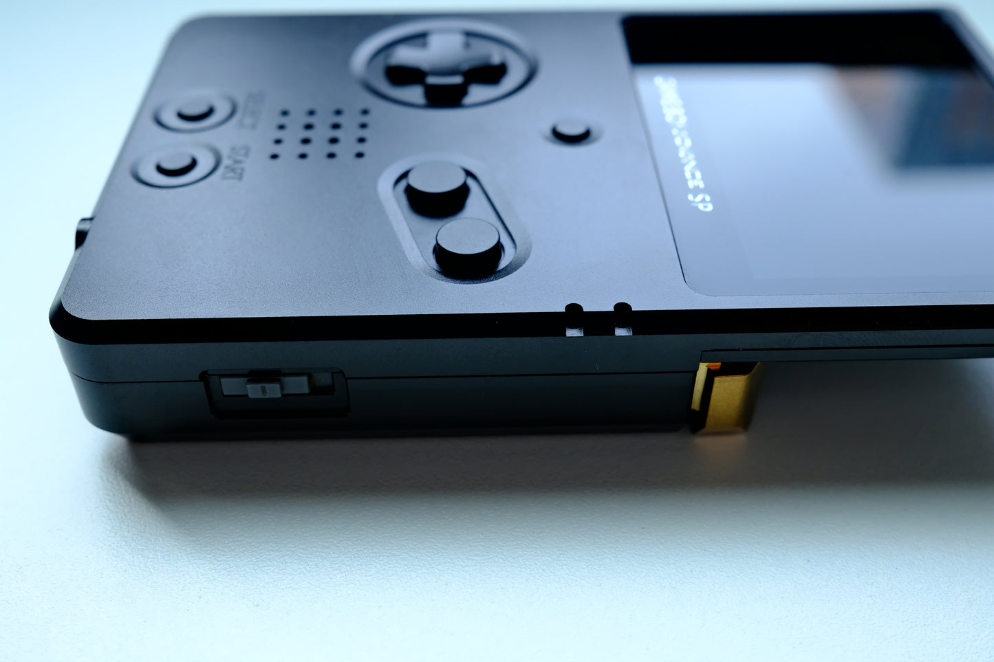 Boxy Pixel Black Unhinged GBA SP with IPS M2 Screen