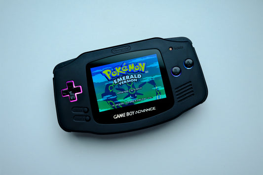 Black GBA with IPS V5 Screen and RGB Buttons