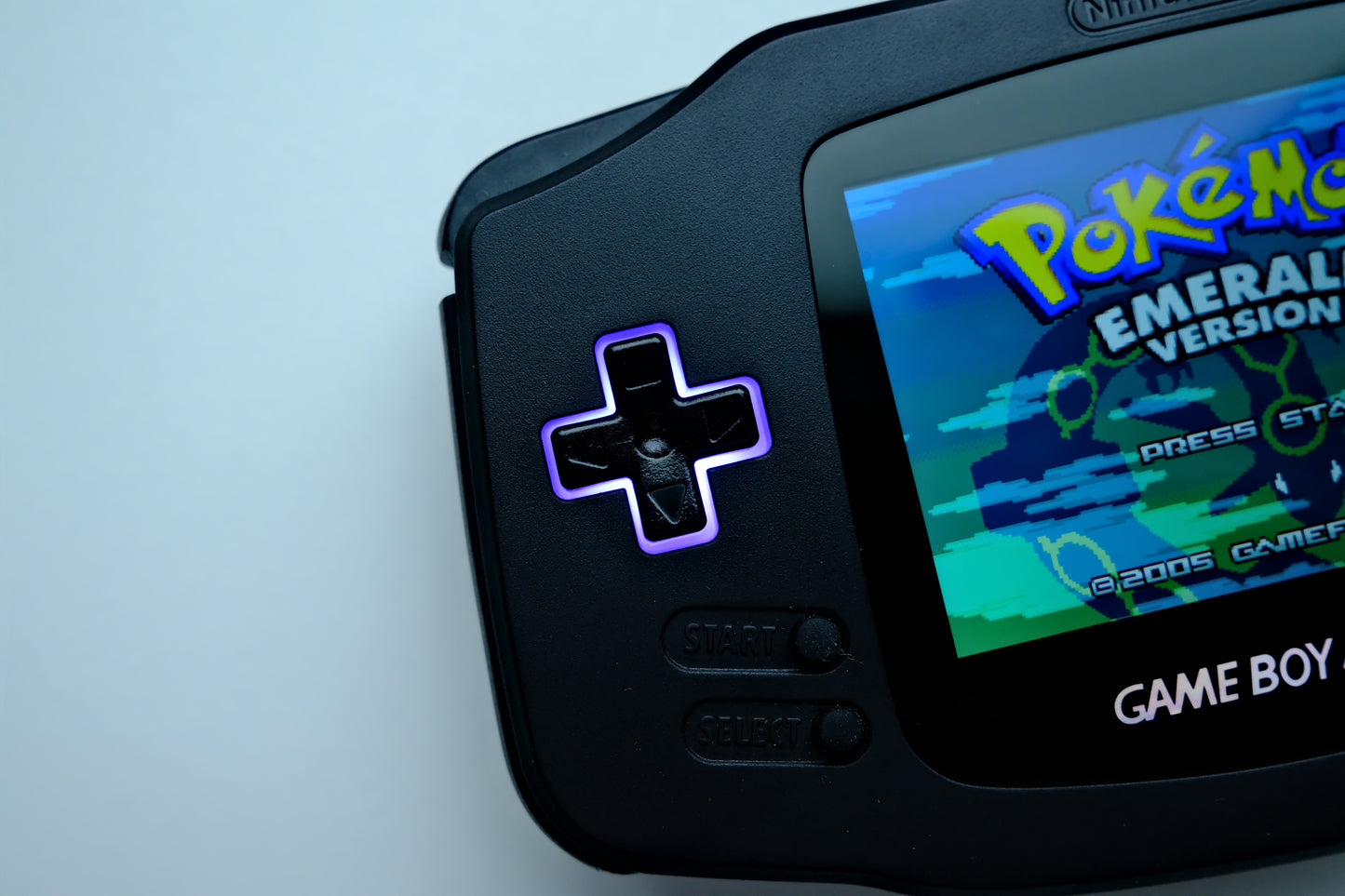 Black GBA with IPS V5 Screen and RGB Buttons