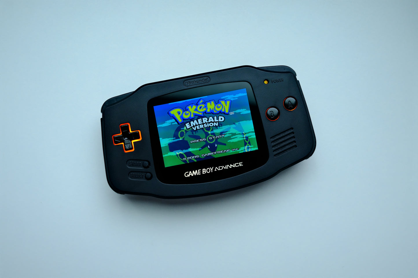 Black GBA with IPS V5 Screen and RGB Buttons