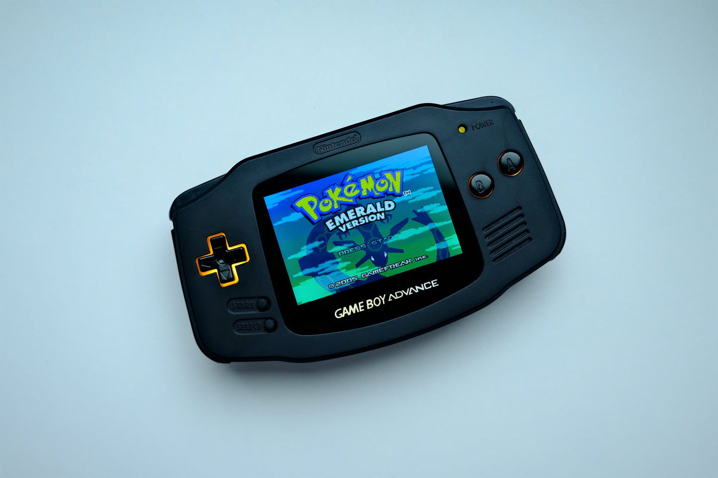 Black GBA with IPS V5 Screen and RGB Buttons
